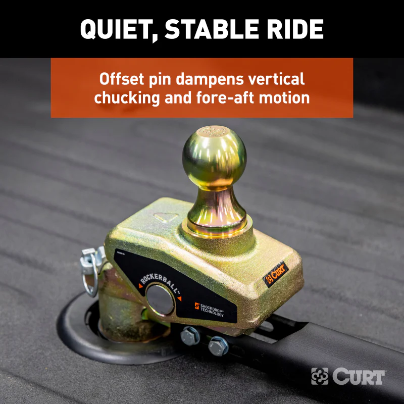 CURT RockerBall Multi-Fit OEM Puck System Gooseneck Ball with 4" Offset Model 60668 - Image 5