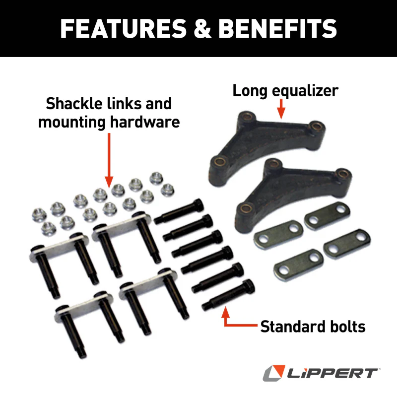 CURT Tandem Axle AP Kit with Long Equalizer and Standard Bolts Model 121099LRV - Image 3