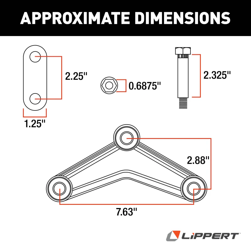 CURT Tandem Axle AP Kit with Long Equalizer and Standard Bolts Model 121099LRV - Image 4