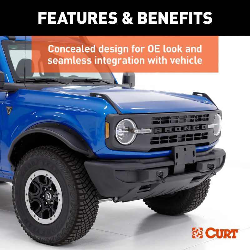 CURT Tow Bar Base Plate, Select Ford Bronco w/ Modular or Standard D-Ring Bumper Model 70143 - Image 3