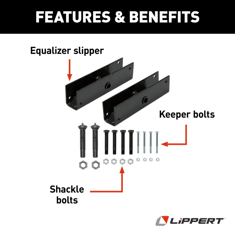 CURT Trailer Axle Attaching Parts for 7,000-lb. Slipper Tandem Axles - 36" Model 165268 - Image 3