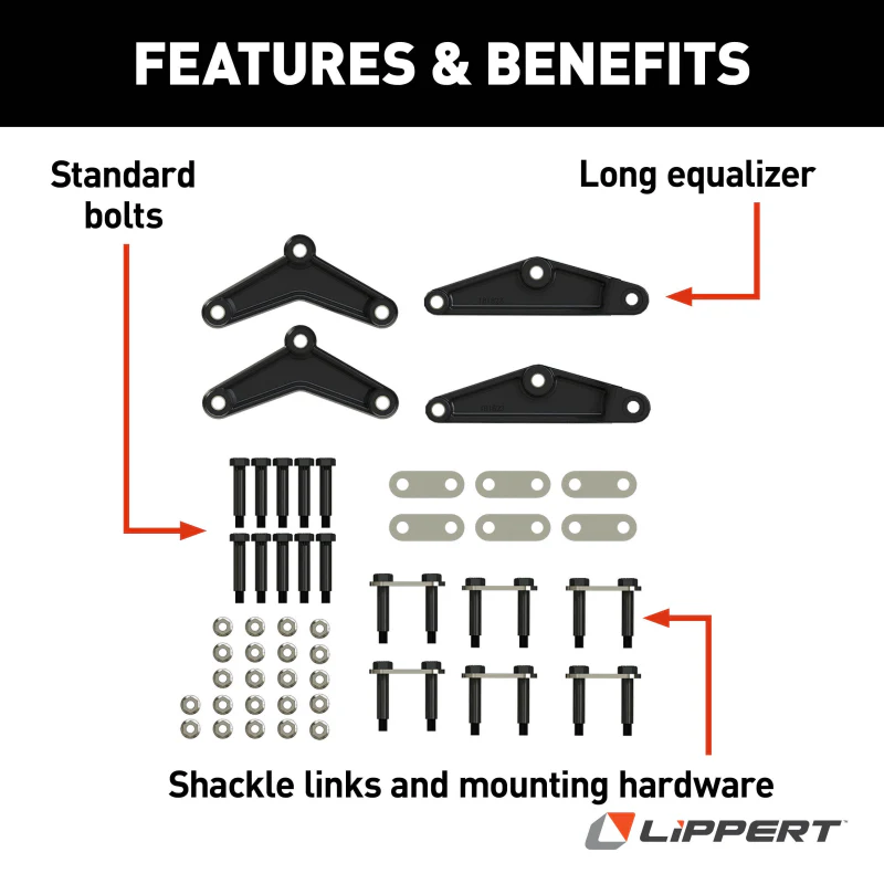 CURT Triple Axle AP Kit with Long Equalizer and Standard Bolts Model 132698 - Image 3