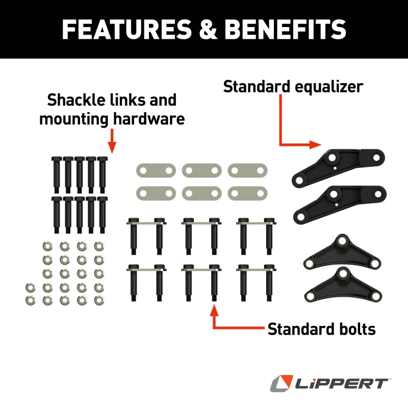 CURT Triple Axle AP Kit with Standard Equalizer and Standard Bolts Model 121100LRV - Image 4