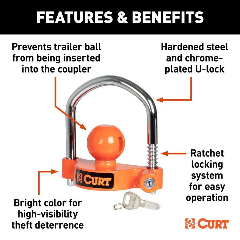 CURT Universal Trailer Coupler Lock Model 23090 - Image 4