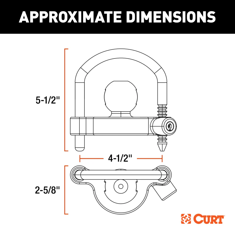 CURT Universal Trailer Coupler Lock Model 23090 - Image 8