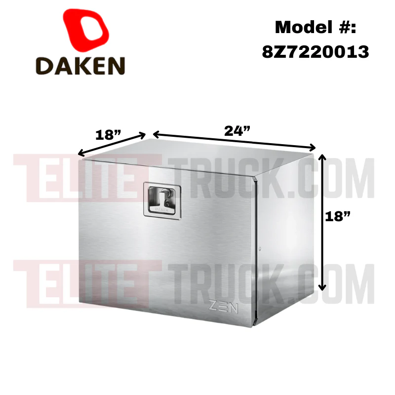 DAKEN Zen Series 24x18x18 Underbody Toolbox Smooth Aluminum Model 8Z7220013 - Image 2