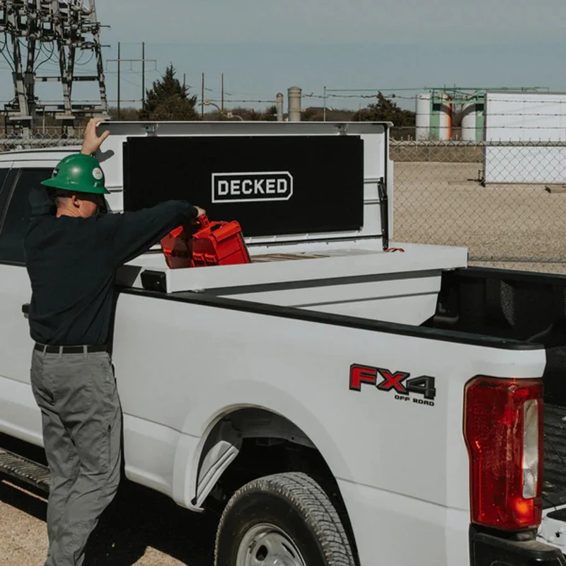 DECKED Full-Size Pickup Truck Tool Box Tundra Bed Rail Model DTB2T22-WHT - Image 11