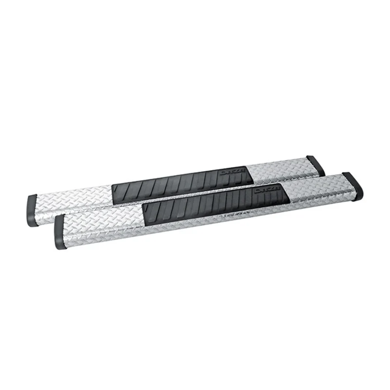 Dee Zee Black-Tread Aluminum Step Nerf Bars 6 in. Oval Cab Length Model DZ16402