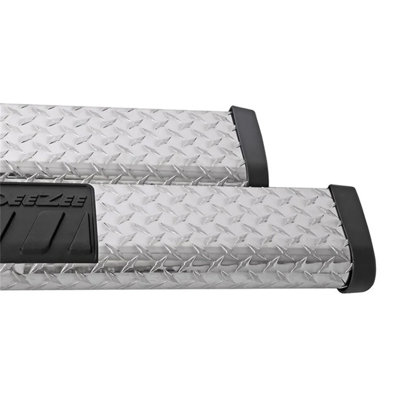 Dee Zee Black-Tread Aluminum Step Nerf Bars 6 in. Oval Cab Length Model DZ16402 - Image 3