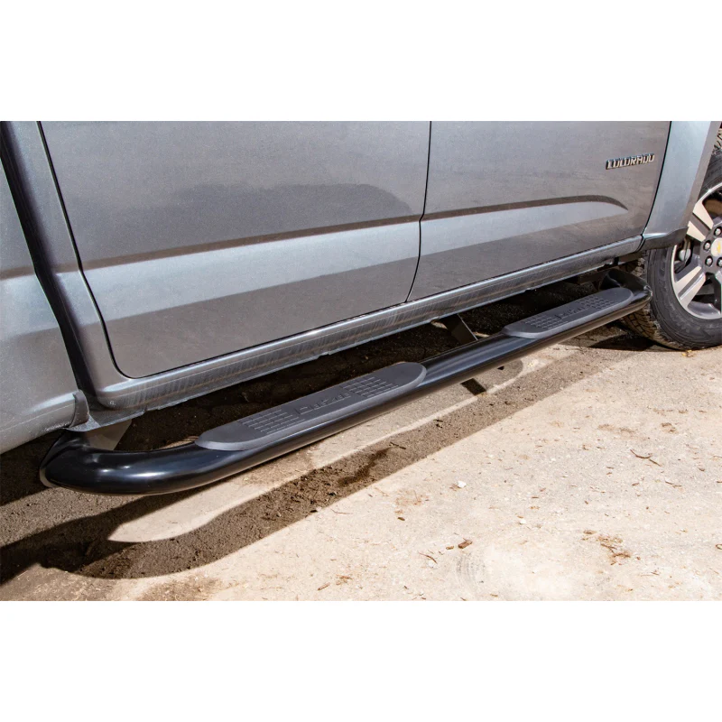 Dee Zee Textured Black Steel Step Nerf Bars 4 in. Oval Cab Length Model DZ372529 - Image 4