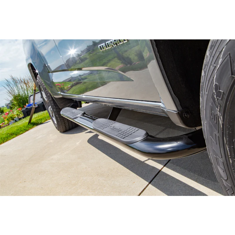 Dee Zee Textured Black Steel Step Nerf Bars 4 in. Oval Cab Length Model DZ372529 - Image 5