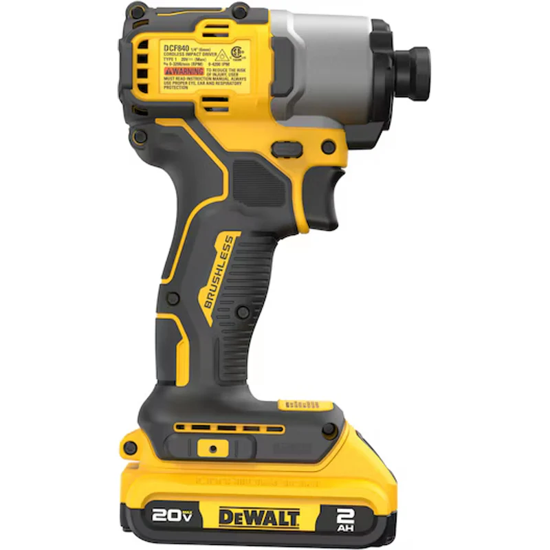 DeWalt 20V MAX* Brushless Cordless 1/4 In. Impact Driver Kit DCF840D1 - Image 3