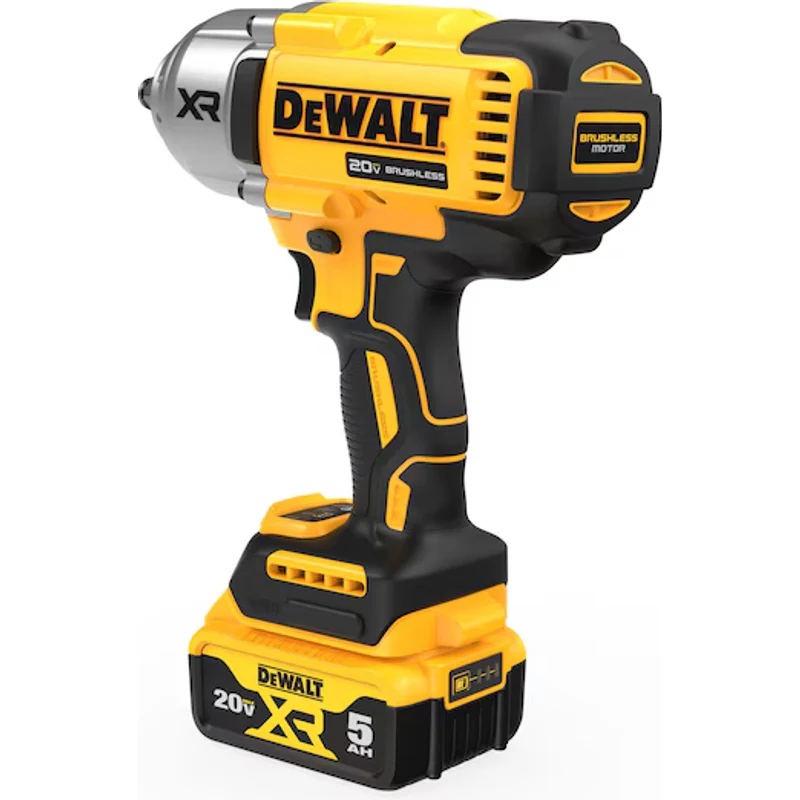 DeWalt 20V MAX* XR 1/2 In. High Torque Impact Wrench With Hog Ring Anvil Kit and (2) 5.0 Ah Batteries & Charger Kit DCF900P2 - Image 6