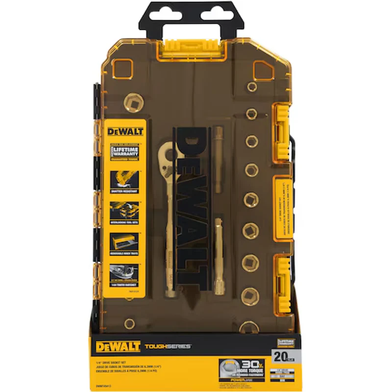 DeWalt TOUGHSERIES™ TOUGH BOX 1/4 In. Drive Mechanics Tool Set (20 pc.) DWMT45413 - Image 5