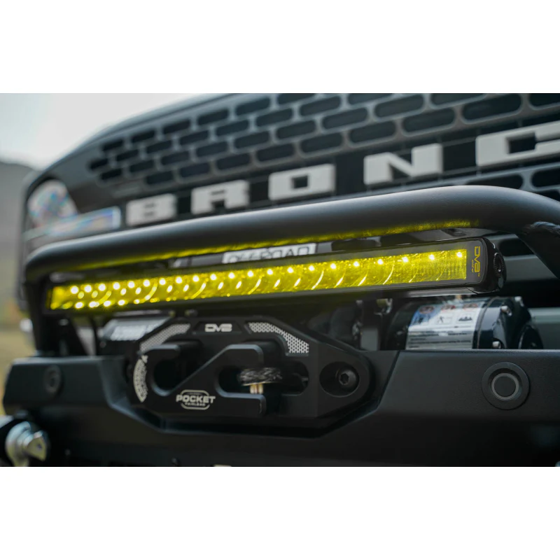DV8 Offroad 20-Inch Elite Series Amber LED Light Bar Single Row Model BE20SW105W-A - Image 5