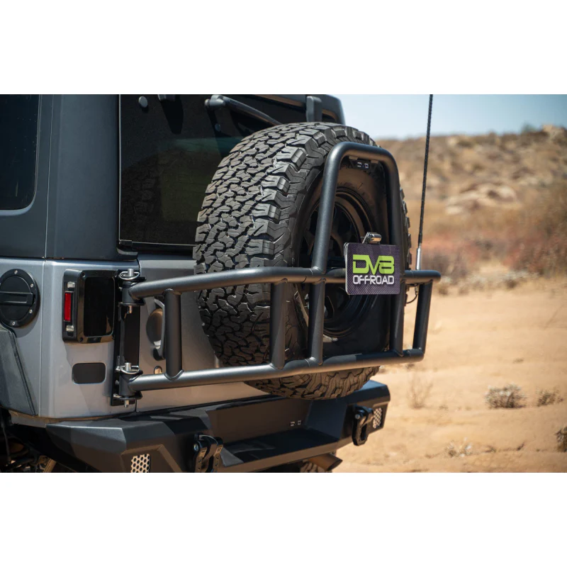 DV8 Offroad 2007-2018 Jeep Wrangler Body Mounted Tire Carrier Model TCJK-14 - Image 11