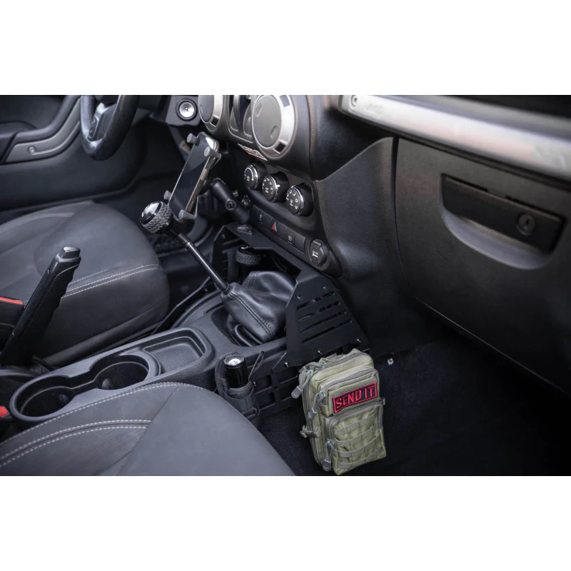 DV8 Offroad 2007-2018 Jeep Wrangler Center Console Molle Panels , Device Bridge Model CCJK-01 - Image 8