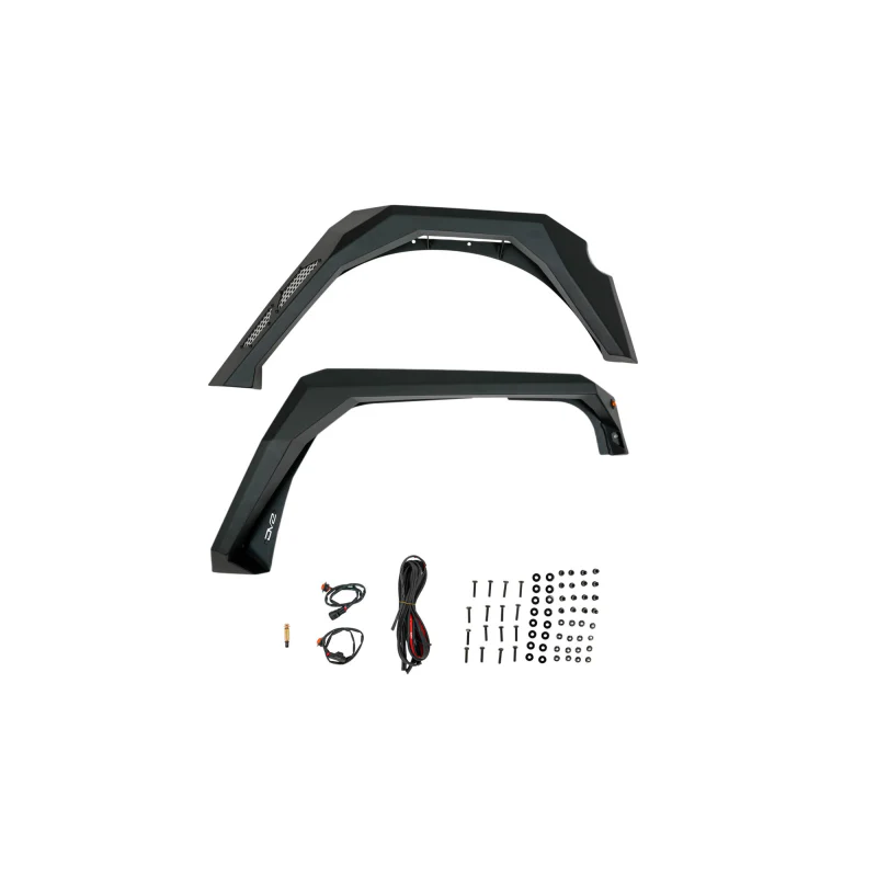 DV8 Offroad 2007-2018 Jeep Wrangler Front and Rear Fender Flares Model FDJK-09 - Image 5