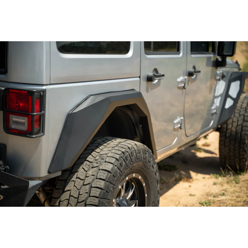 DV8 Offroad 2007-2018 Jeep Wrangler Front and Rear Fender Flares Model FDJK-09 - Image 6