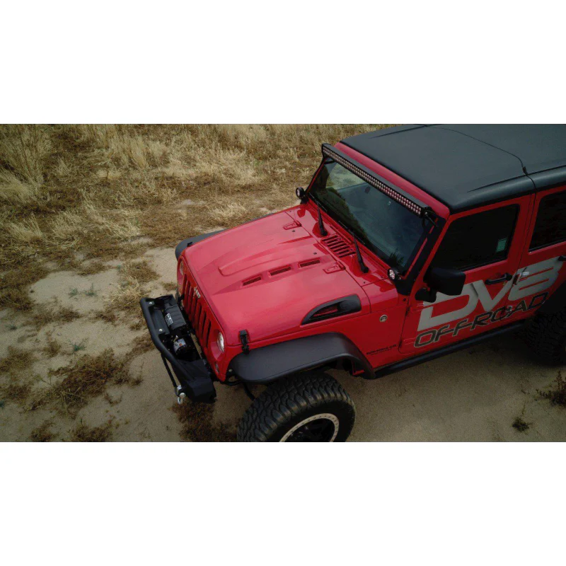 DV8 Offroad 2007-2018 Jeep Wrangler Heat Dispersion Hood Model HDMB07-02 - Image 5