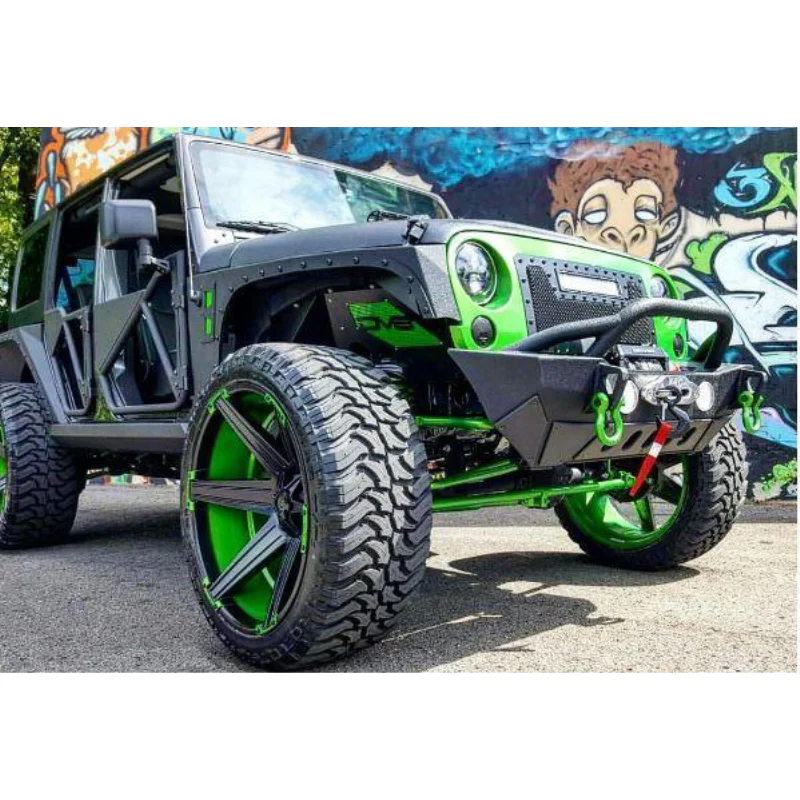 DV8 Offroad 2007-2018 Jeep Wrangler JK JKU Front Inner Fenders Black or Raw Model INFEND-01FB - Image 12