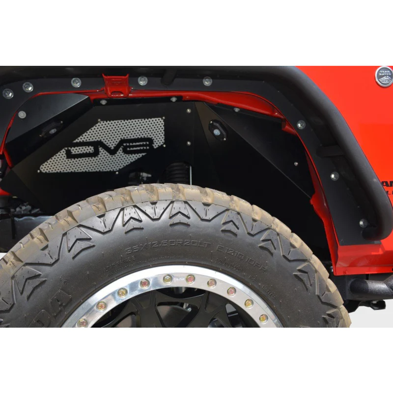 DV8 Offroad 2007-2018 Jeep Wrangler JK JKU Front Inner Fenders Black or Raw Model INFEND-01FB - Image 5