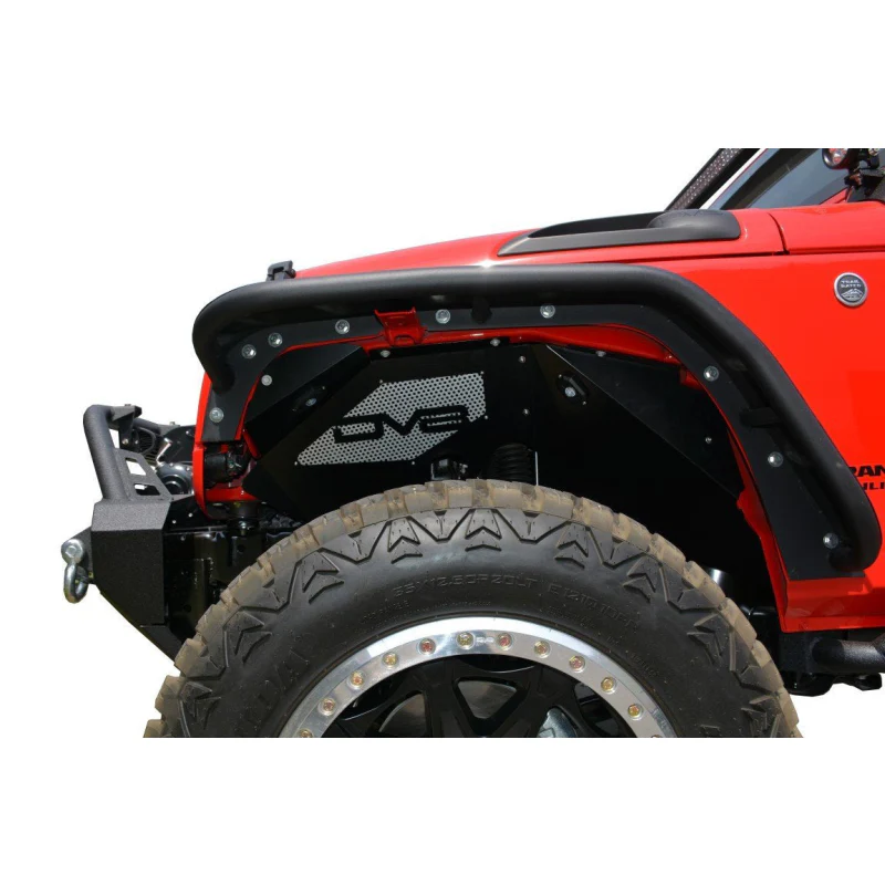 DV8 Offroad 2007-2018 Jeep Wrangler JK JKU Front Inner Fenders Black or Raw Model INFEND-01FB - Image 9