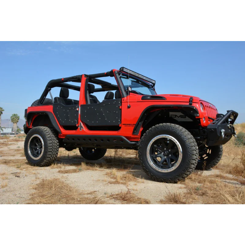 DV8 Offroad 2007-2018 Jeep Wrangler JK JKU Front Rock Doors Model RDSTTB-01F - Image 2