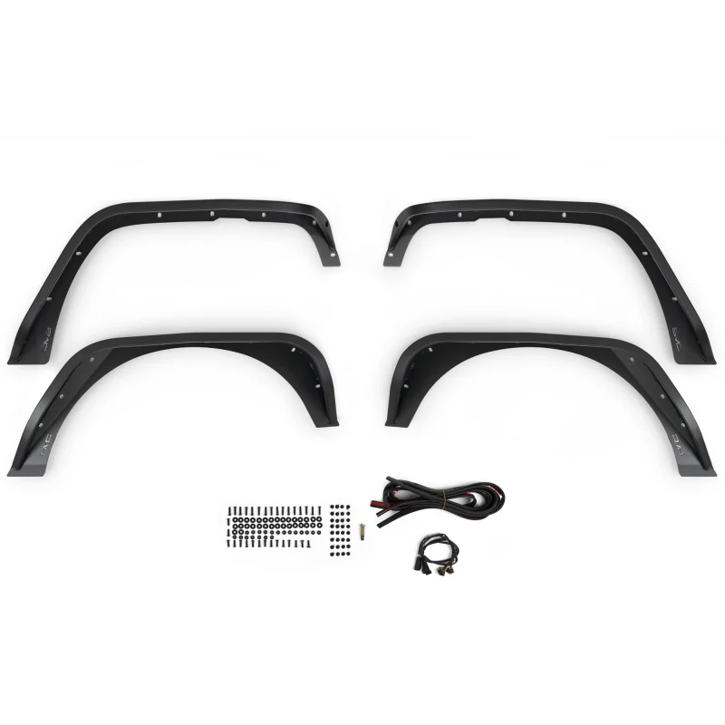 DV8 Offroad 2007-2018 Jeep Wrangler JK JKU Slim Fender Flares Model FDJK-07 - Image 11