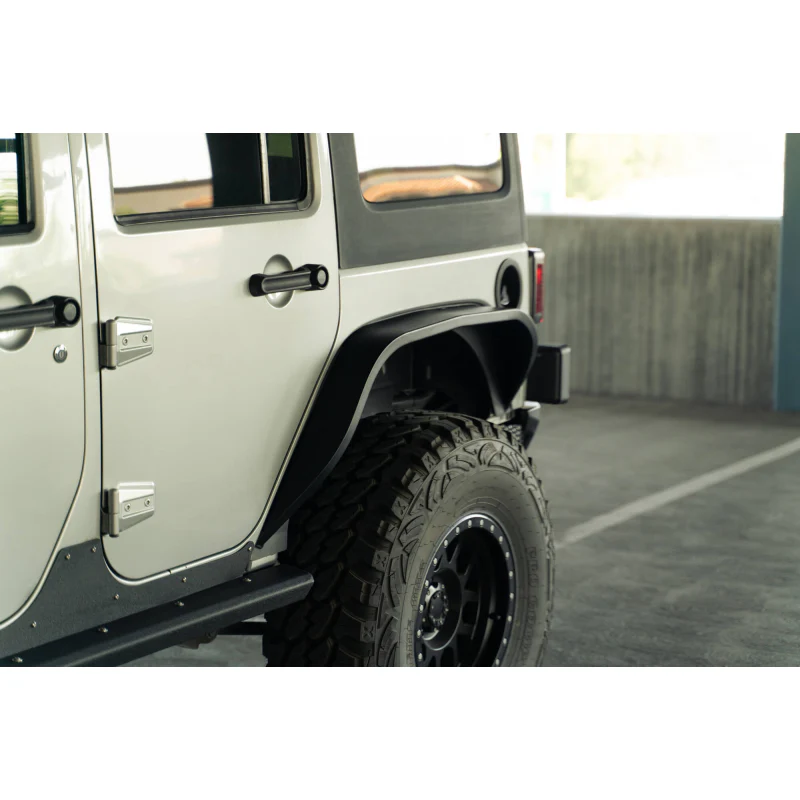 DV8 Offroad 2007-2018 Jeep Wrangler JK JKU Slim Fender Flares Model FDJK-07 - Image 4