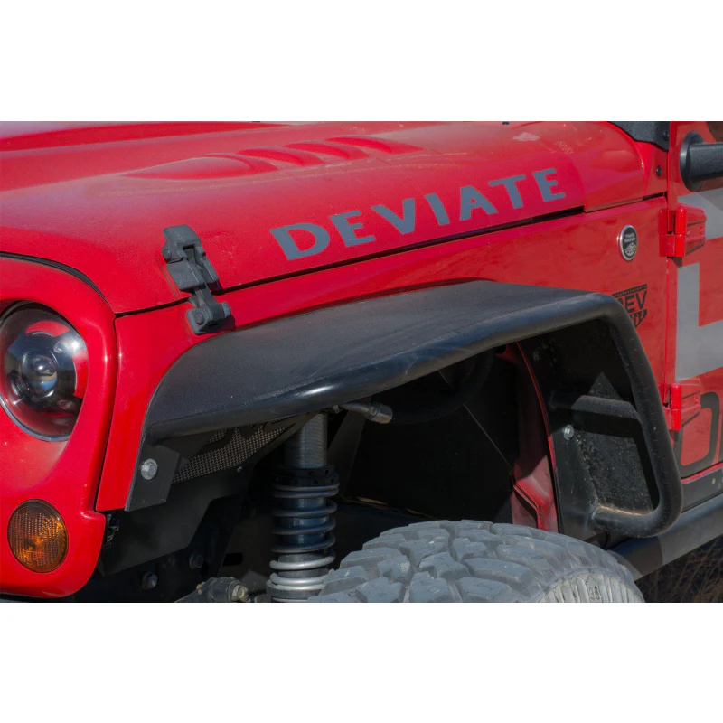 DV8 Offroad 2007-2018 Jeep Wrangler JK JKU Wide Fender Flares Front and Rear Model FENDB-02 - Image 13