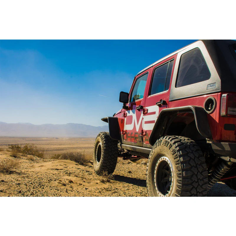 DV8 Offroad 2007-2018 Jeep Wrangler JK JKU Wide Fender Flares Front and Rear Model FENDB-02 - Image 4