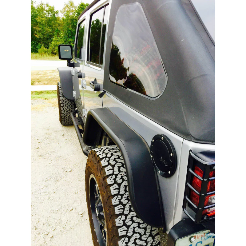 DV8 Offroad 2007-2018 Jeep Wrangler JK JKU Wide Fender Flares Front and Rear Model FENDB-02 - Image 5