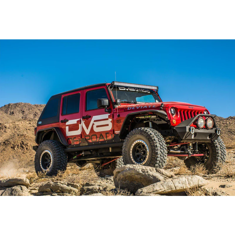DV8 Offroad 2007-2018 Jeep Wrangler JK JKU Wide Fender Flares Front and Rear Model FENDB-02 - Image 7