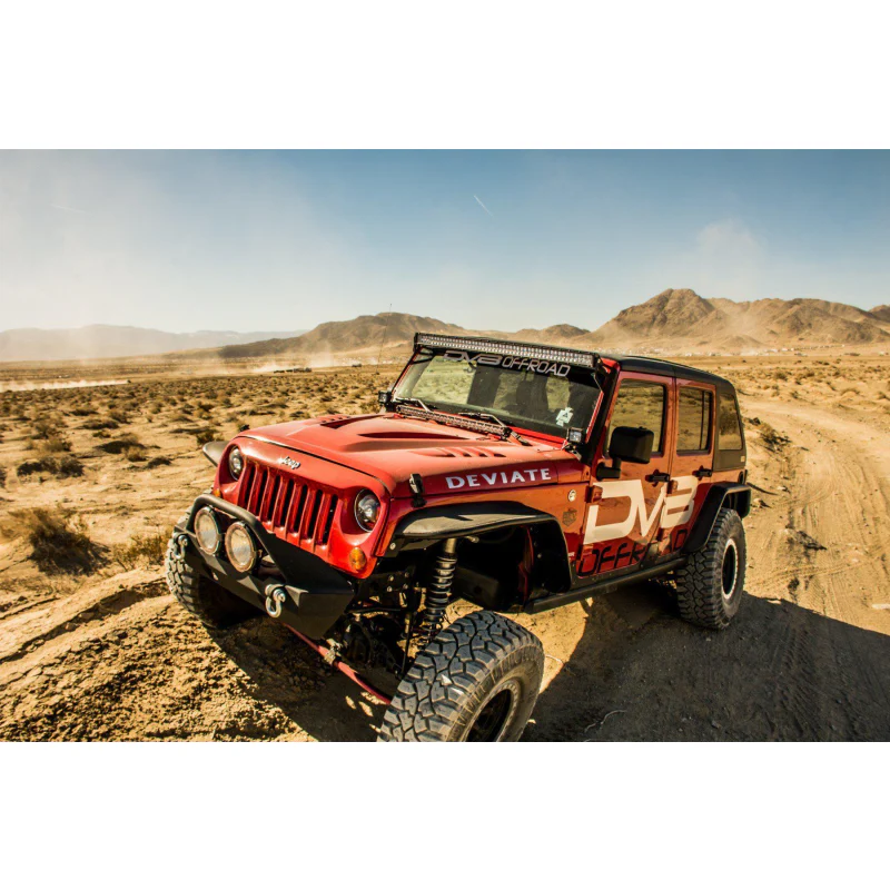 DV8 Offroad 2007-2018 Jeep Wrangler JK JKU Wide Fender Flares Front and Rear Model FENDB-02 - Image 8