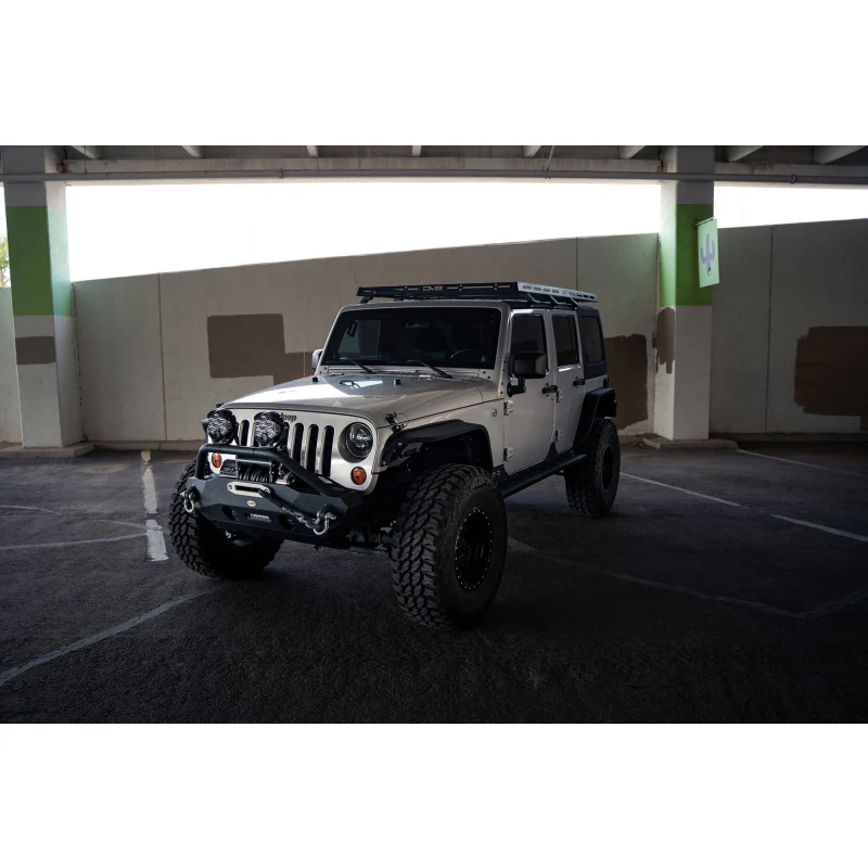 DV8 Offroad 2007-2018 Jeep Wrangler JKU 4-Door Full-Length Roof Rack Model RRJK-03 - Image 12