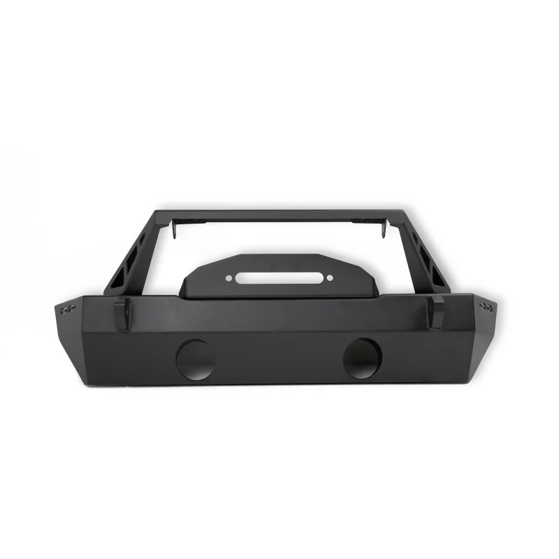 DV8 Offroad 2007-2025 Jeep GladiatorJT Wrangler JK JKU JL JLU Stubby Front Bumper With Plated Bull Bar Model FBJL-06 - Image 6