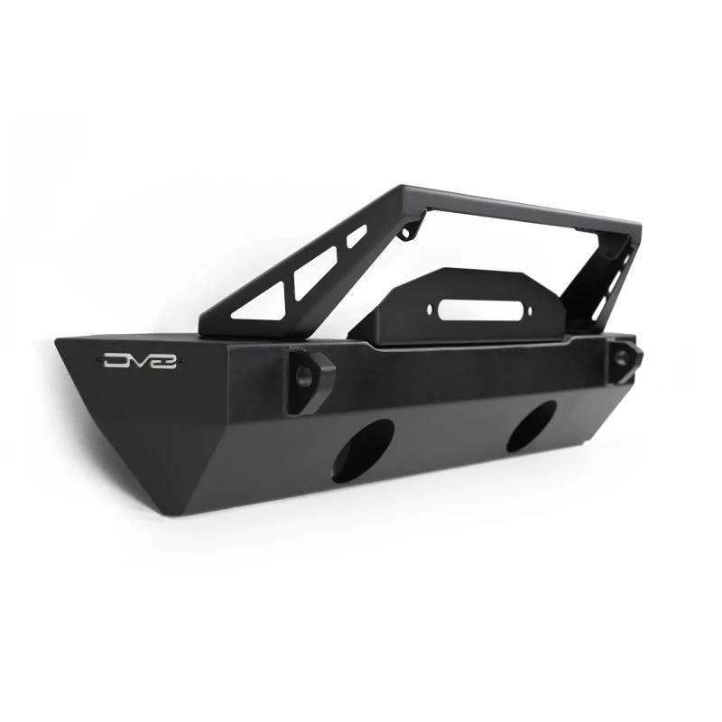 DV8 Offroad 2007-2025 Jeep GladiatorJT Wrangler JK JKU JL JLU Stubby Front Bumper With Plated Bull Bar Model FBJL-06 - Image 7