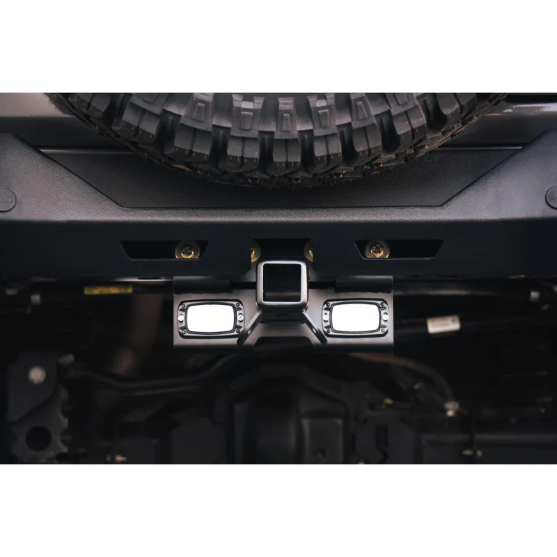 DV8 Offroad 2007-2025 Jeep Wrangler JK JKU JL JLU 2 and 4-Door Bolt-on Hitch with Lights Model AHJP-01 - Image 6