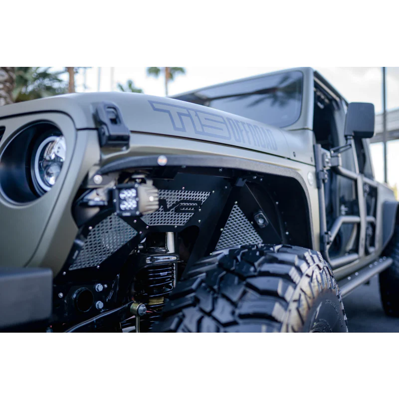DV8 Offroad 2018-2018 Jeep Wrangler JL JLU Gladiator JT Front Inner Fenders Model INFEND-03FB - Image 13