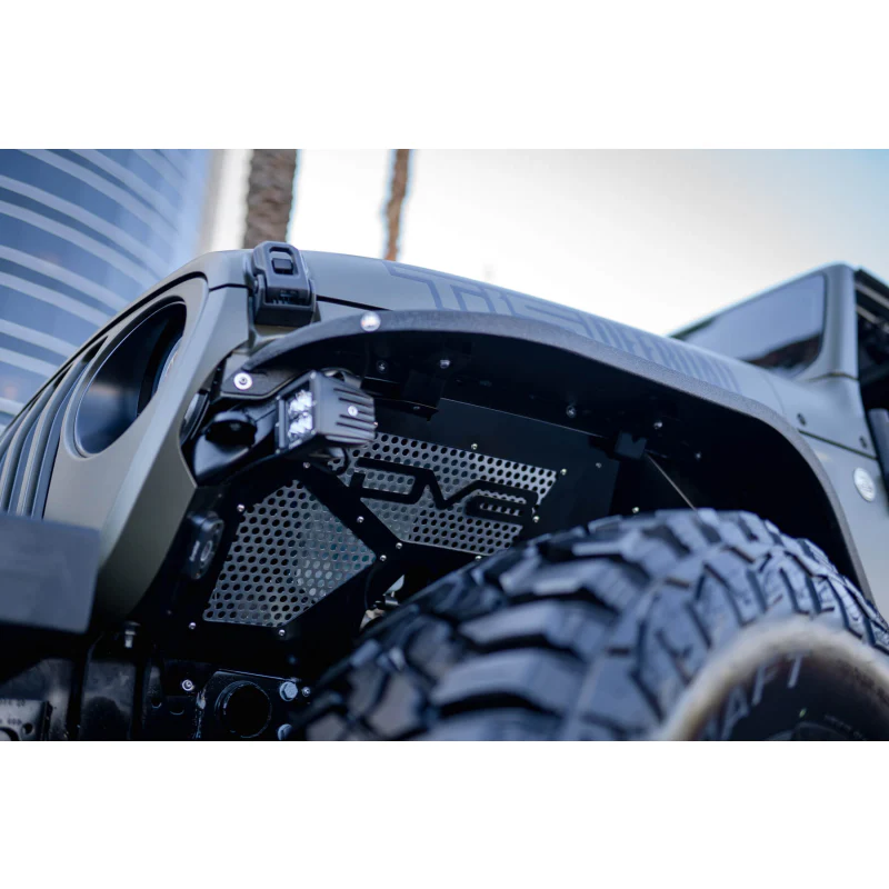 DV8 Offroad 2018-2018 Jeep Wrangler JL JLU Gladiator JT Front Inner Fenders Model INFEND-03FB - Image 2