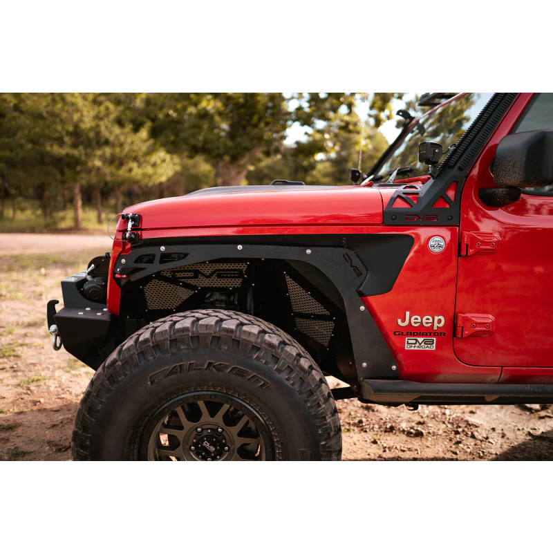 DV8 Offroad 2018-2018 Jeep Wrangler JL JLU Gladiator JT Front Inner Fenders Model INFEND-03FB - Image 5