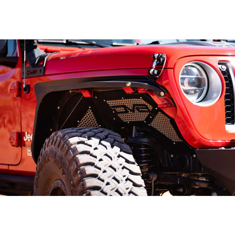 DV8 Offroad 2018-2018 Jeep Wrangler JL JLU Gladiator JT Front Inner Fenders Model INFEND-03FB - Image 7