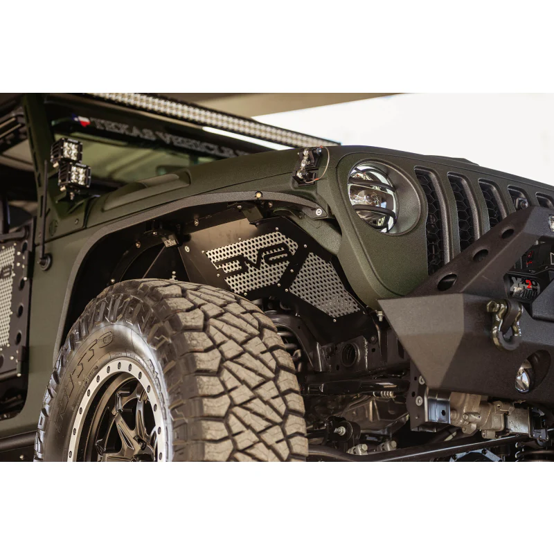 DV8 Offroad 2018-2018 Jeep Wrangler JL JLU Gladiator JT Front Inner Fenders Model INFEND-03FB - Image 8