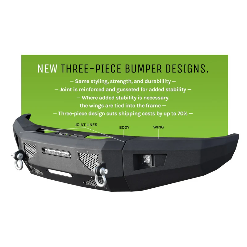 DV8 Offroad 2018-2020 Ford F-150 Steel Front Bumper Model FBFF1-08 - Image 8