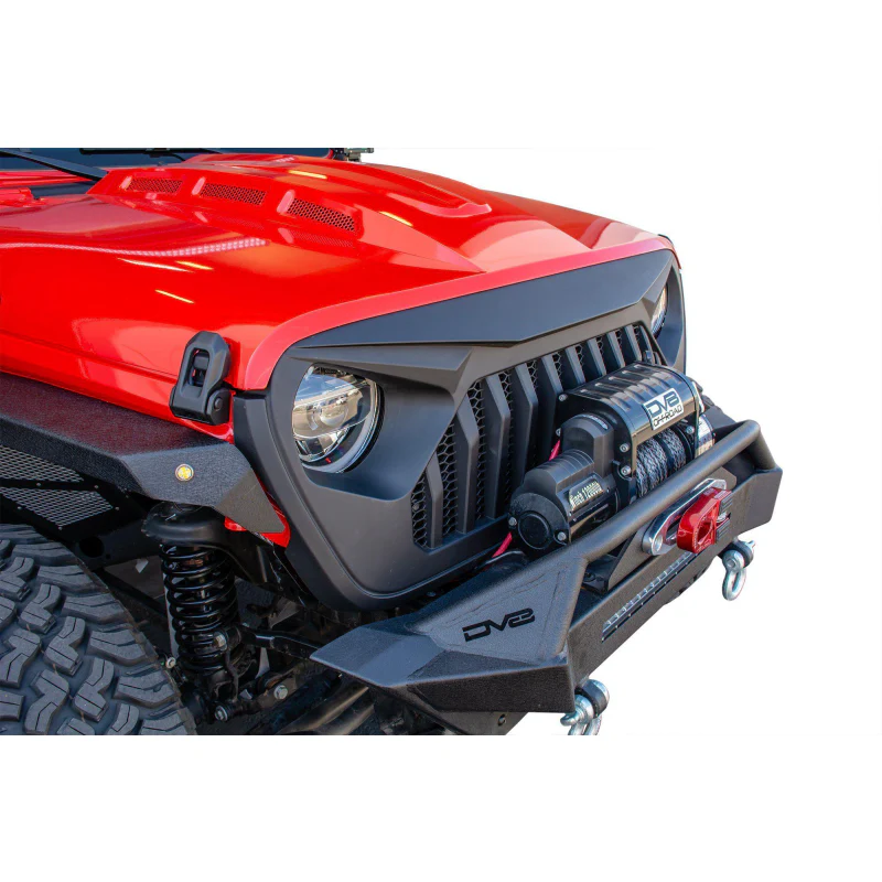 DV8 Offroad 2018-2025 Jeep Gladiator JT Replacement Grille Black Model GRJL-01 - Image 2