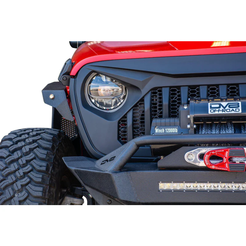 DV8 Offroad 2018-2025 Jeep Gladiator JT Replacement Grille Black Model GRJL-01 - Image 6