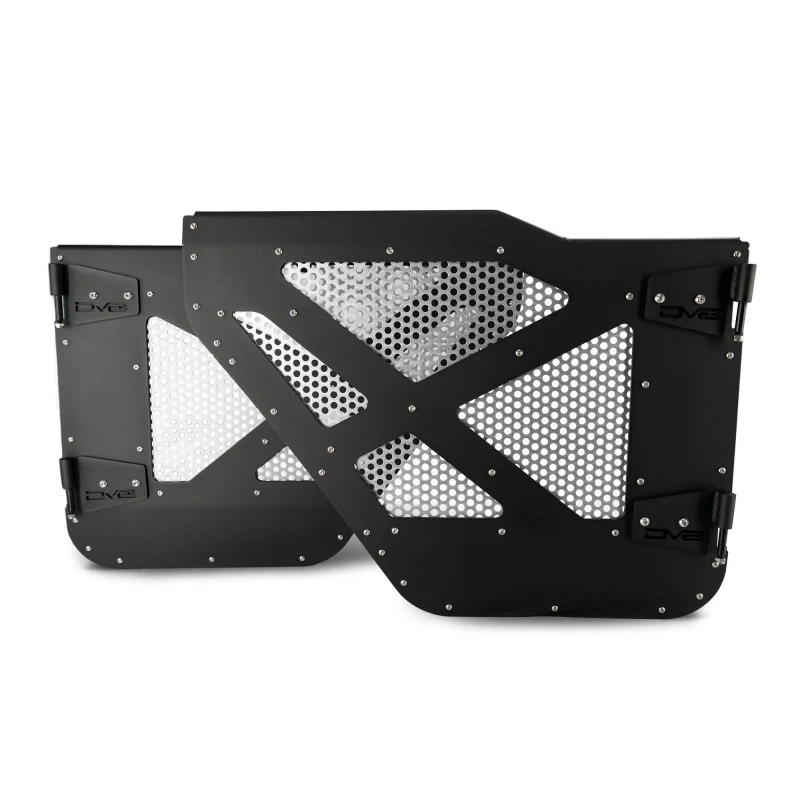 DV8 Offroad 2018-2025 Jeep Gladiator JT WranglerJLU Rear Half-Doors With Alum Mesh Model HDJL-01R - Image 4