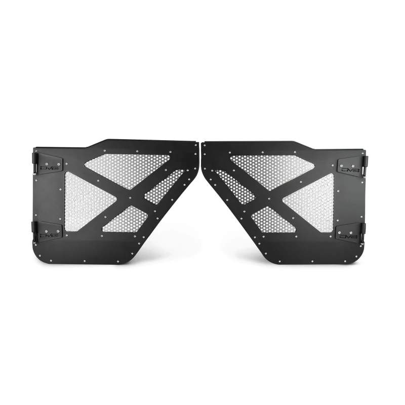 DV8 Offroad 2018-2025 Jeep Gladiator JT WranglerJLU Rear Half-Doors With Alum Mesh Model HDJL-01R - Image 5