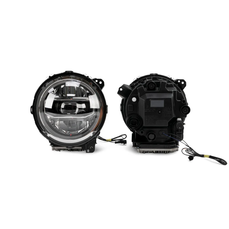 DV8 Offroad 2018-2025 Jeep Jeep Gladiator JT Wrangler JL JLU LED Headlights - Chrome Model HLCJL-01 - Image 11